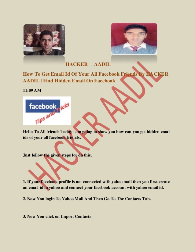 How To Find Hidden Email Id On Facebook